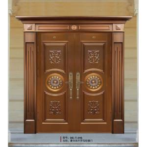 Luxury single open copper door